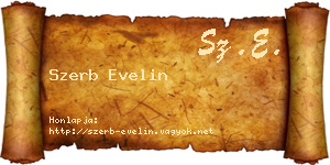 Szerb Evelin névjegykártya